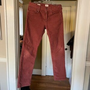 Men’s J Crew Corduroy in rust color. Size 31 x 32